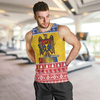 Moldova Christmas Men Tank Top Coat Of Arms Craciun fericit - Wonder Print Shop