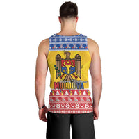 Moldova Christmas Men Tank Top Coat Of Arms Craciun fericit - Wonder Print Shop