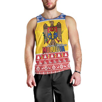Moldova Christmas Men Tank Top Coat Of Arms Craciun fericit - Wonder Print Shop