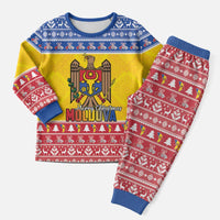 Moldova Christmas Pajama Set Coat Of Arms Craciun fericit - Wonder Print Shop