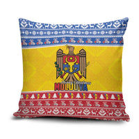 Moldova Christmas Pillow Cover Coat Of Arms Craciun fericit - Wonder Print Shop