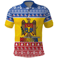 Moldova Christmas Polo Shirt Coat Of Arms Craciun fericit - Wonder Print Shop