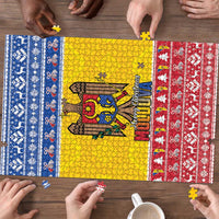 Moldova Christmas Puzzle Coat Of Arms Craciun fericit - Wonder Print Shop