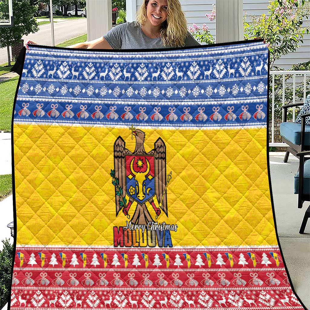 Moldova Christmas Quilt Coat Of Arms Craciun fericit - Wonder Print Shop