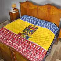 Moldova Christmas Quilt Coat Of Arms Craciun fericit - Wonder Print Shop