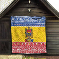 Moldova Christmas Quilt Coat Of Arms Craciun fericit - Wonder Print Shop