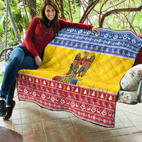 Moldova Christmas Quilt Coat Of Arms Craciun fericit - Wonder Print Shop