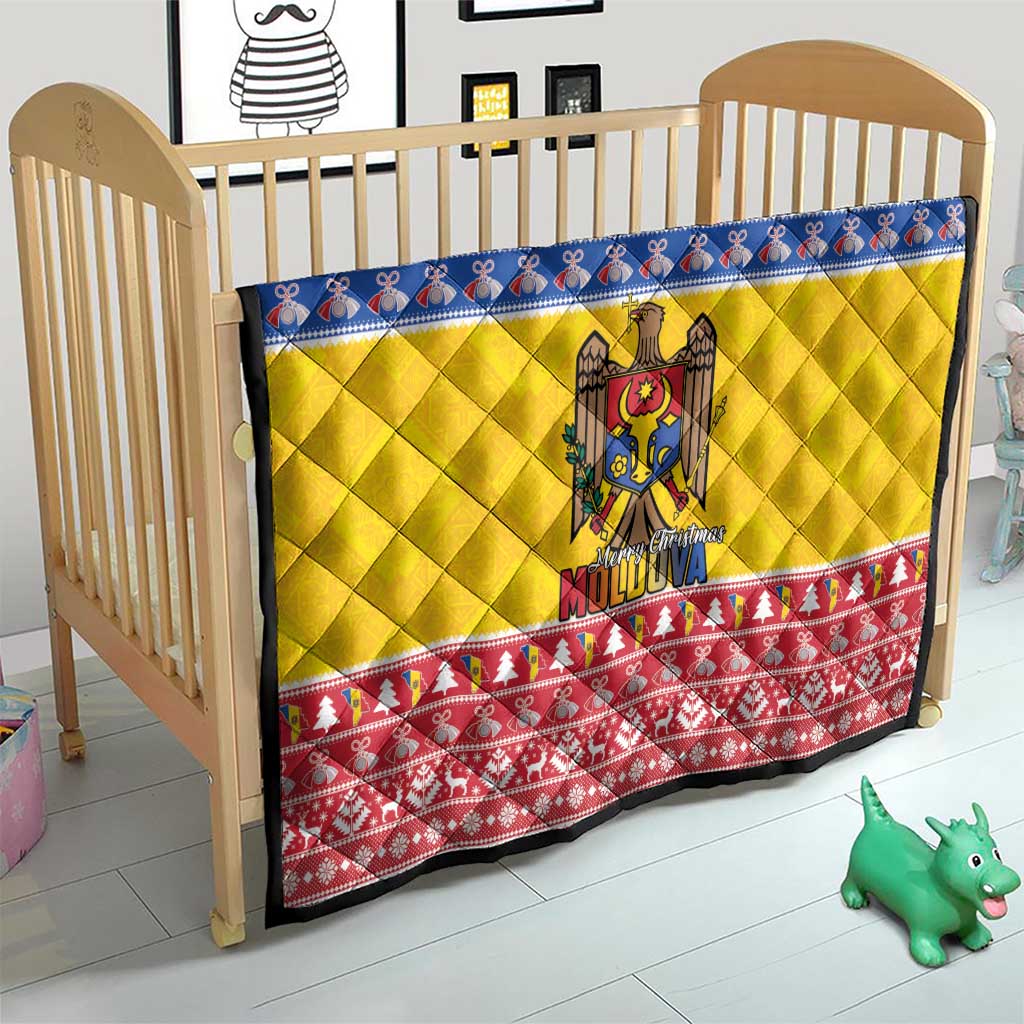 Moldova Christmas Quilt Coat Of Arms Craciun fericit - Wonder Print Shop
