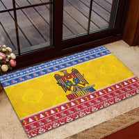 Moldova Christmas Rubber Doormat Coat Of Arms Craciun fericit - Wonder Print Shop