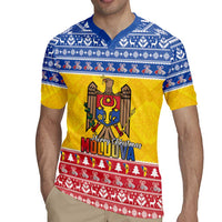 Moldova Christmas Rugby Jersey Coat Of Arms Craciun fericit - Wonder Print Shop