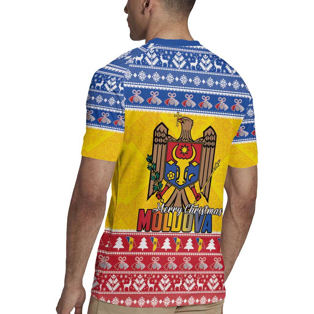Moldova Christmas Rugby Jersey Coat Of Arms Craciun fericit - Wonder Print Shop