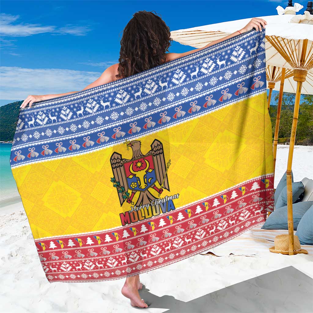 Moldova Christmas Sarong Coat Of Arms Craciun fericit - Wonder Print Shop