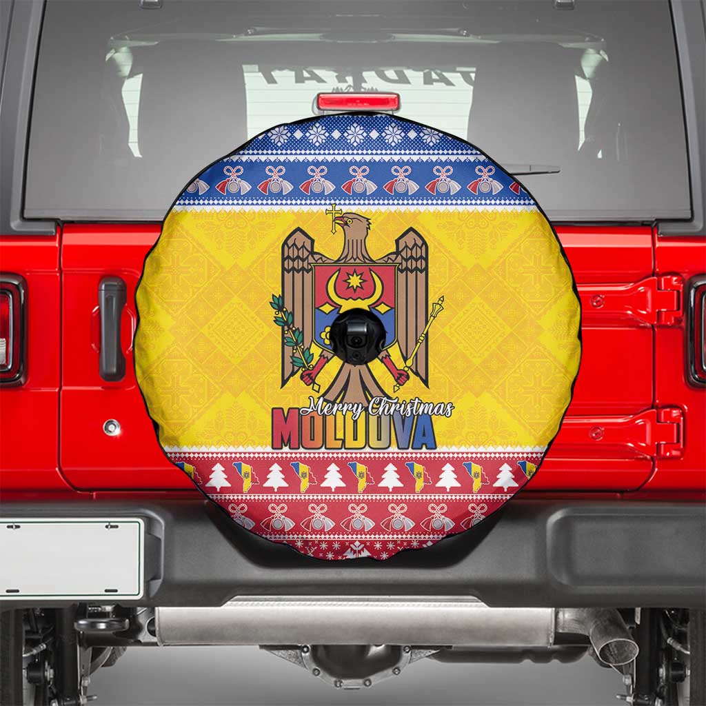 Moldova Christmas Spare Tire Cover Coat Of Arms Craciun fericit - Wonder Print Shop