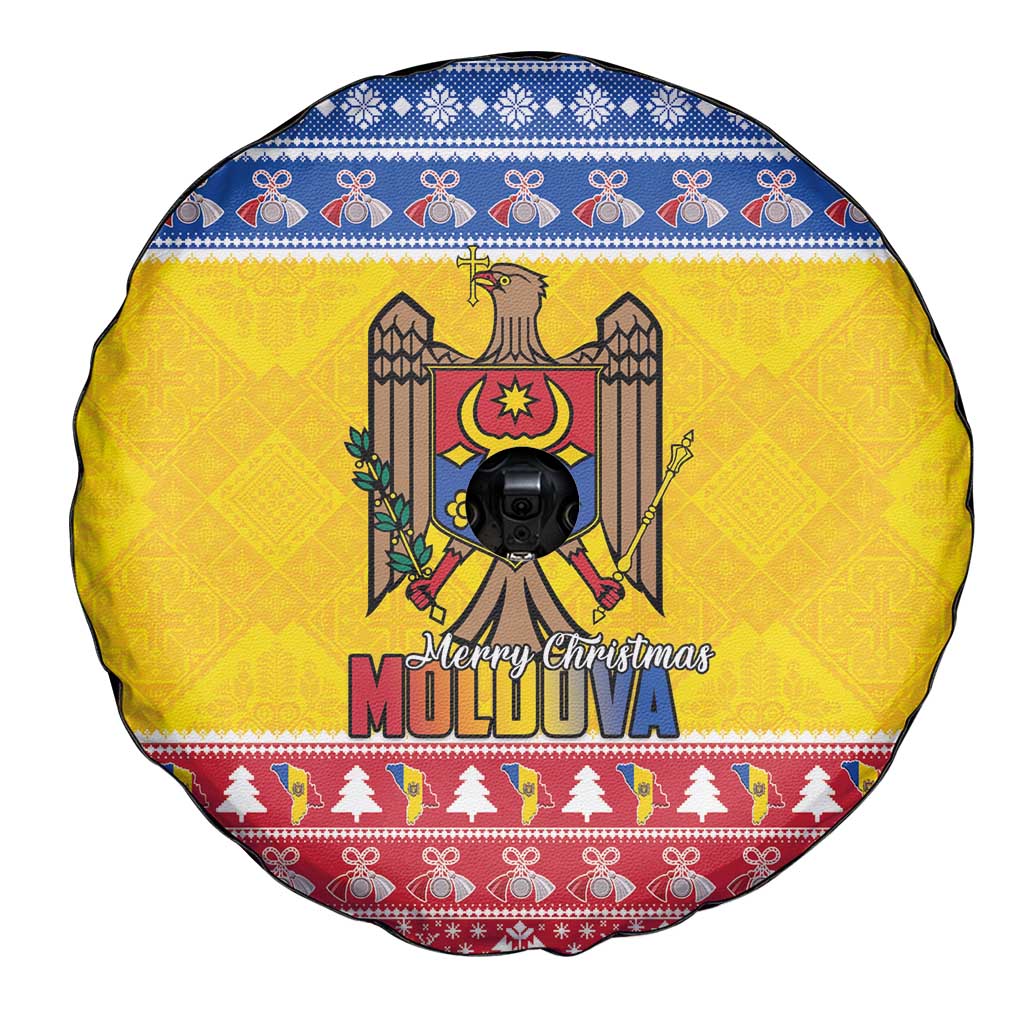 Moldova Christmas Spare Tire Cover Coat Of Arms Craciun fericit - Wonder Print Shop