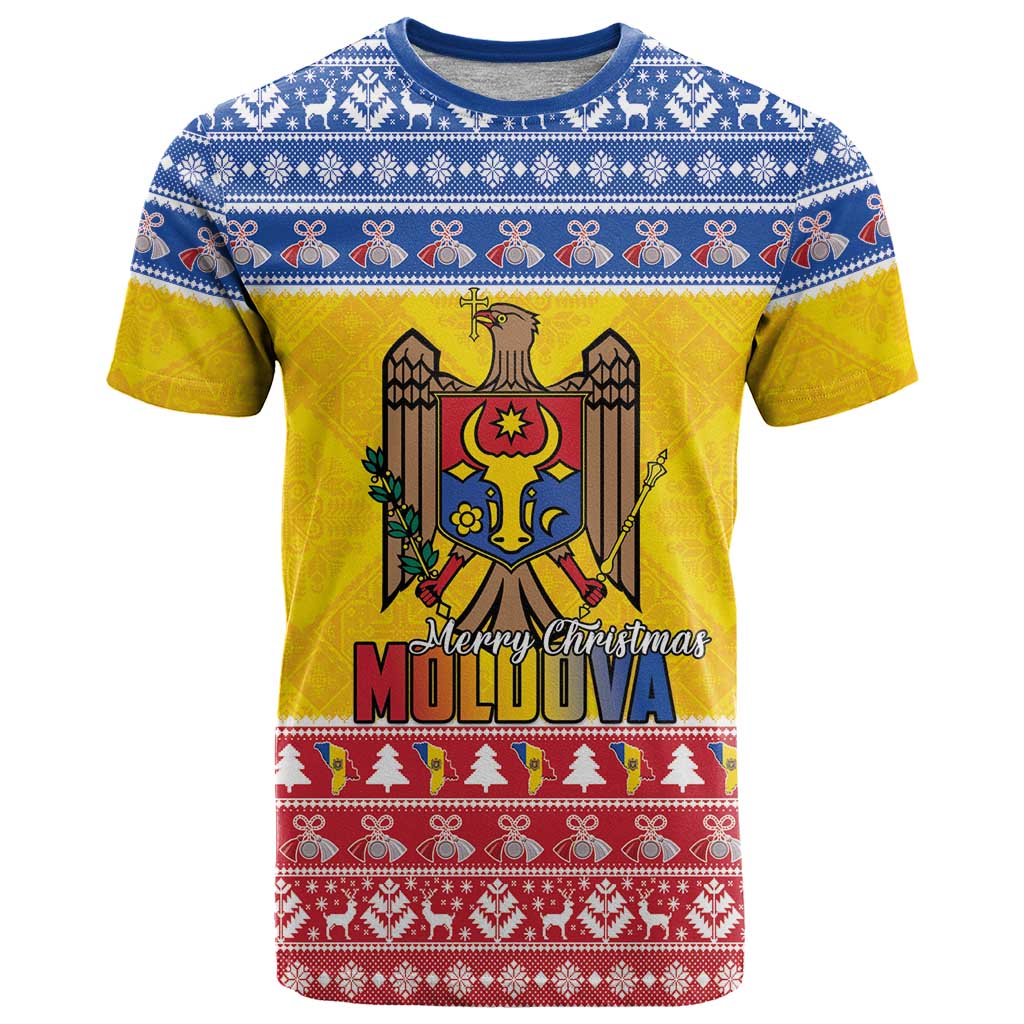 Moldova Christmas T Shirt Coat Of Arms Craciun fericit - Wonder Print Shop