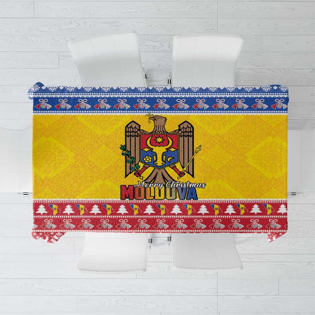 Moldova Christmas Tablecloth Coat Of Arms Craciun fericit - Wonder Print Shop