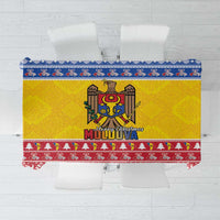 Moldova Christmas Tablecloth Coat Of Arms Craciun fericit - Wonder Print Shop