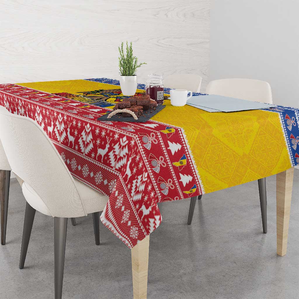 Moldova Christmas Tablecloth Coat Of Arms Craciun fericit - Wonder Print Shop