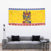 Moldova Christmas Tapestry Coat Of Arms Craciun fericit - Wonder Print Shop