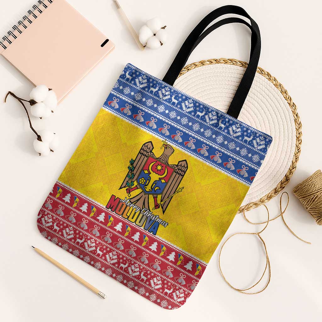 Moldova Christmas Tote Bag Coat Of Arms Craciun fericit - Wonder Print Shop