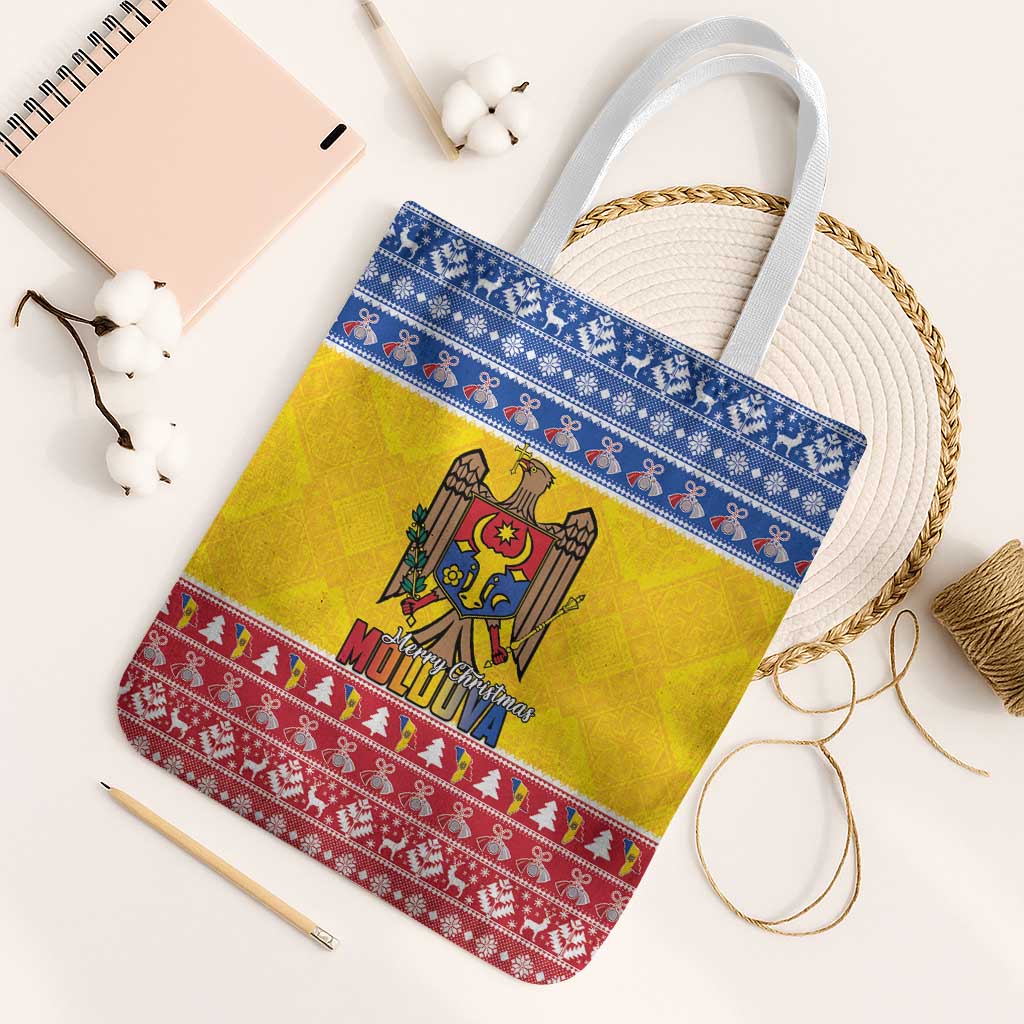 Moldova Christmas Tote Bag Coat Of Arms Craciun fericit - Wonder Print Shop