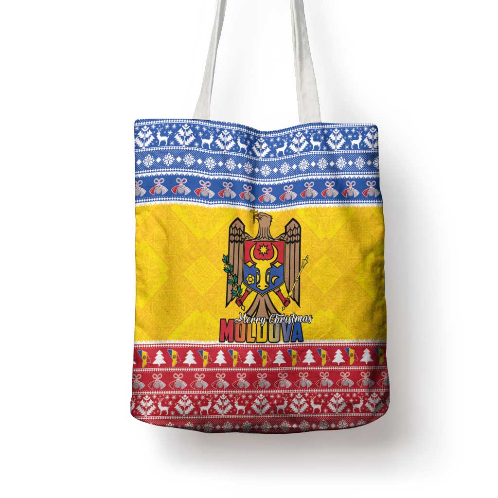 Moldova Christmas Tote Bag Coat Of Arms Craciun fericit - Wonder Print Shop