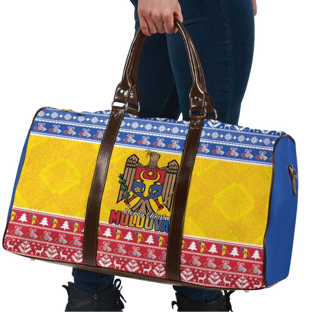 Moldova Christmas Travel Bag Coat Of Arms Craciun fericit - Wonder Print Shop
