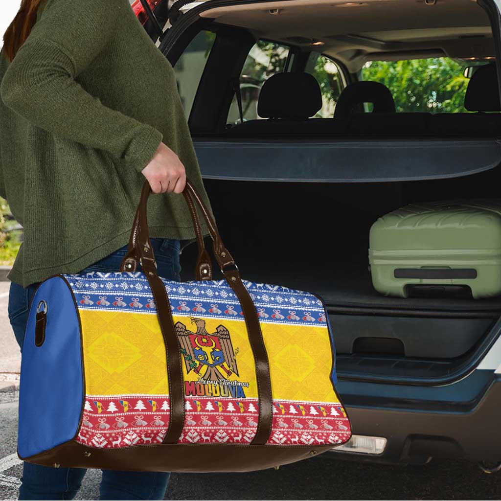 Moldova Christmas Travel Bag Coat Of Arms Craciun fericit - Wonder Print Shop