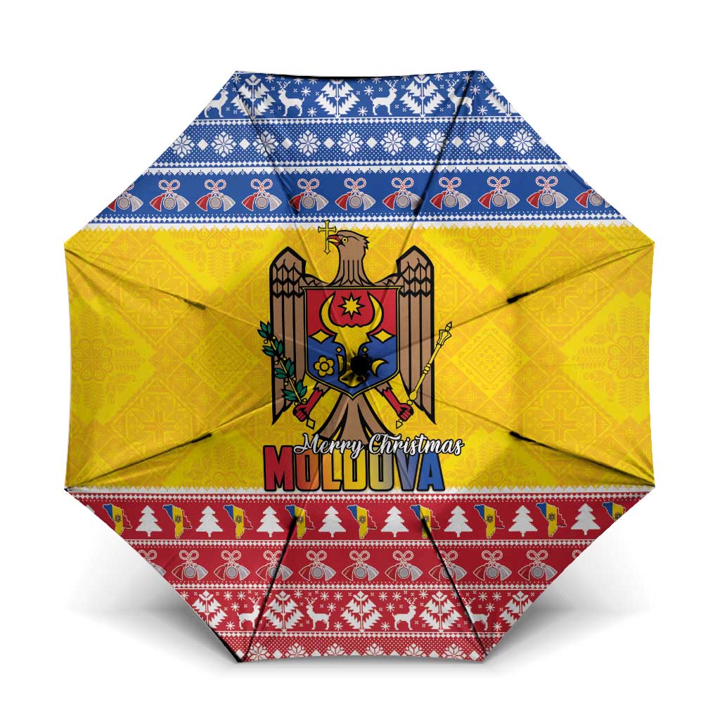 Moldova Christmas Umbrella Coat Of Arms Craciun fericit - Wonder Print Shop