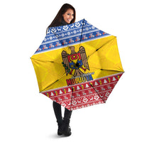 Moldova Christmas Umbrella Coat Of Arms Craciun fericit - Wonder Print Shop