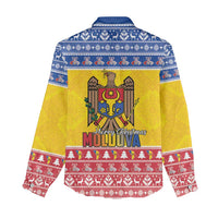 Moldova Christmas Women Casual Shirt Coat Of Arms Craciun fericit - Wonder Print Shop