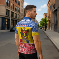 Moldova Christmas Zipper Polo Shirt Coat Of Arms Craciun fericit - Wonder Print Shop