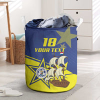 Curacao Football Pride Custom Laundry Basket La Familia Azul Go Champions - Wonder Print Shop
