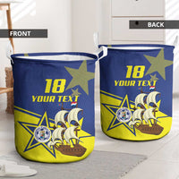Curacao Football Pride Custom Laundry Basket La Familia Azul Go Champions - Wonder Print Shop
