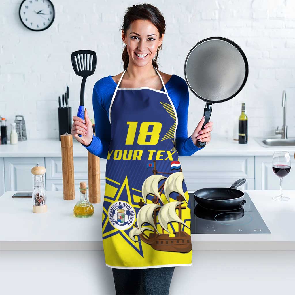 Curacao Football Pride Custom Apron La Familia Azul Go Champions - Wonder Print Shop