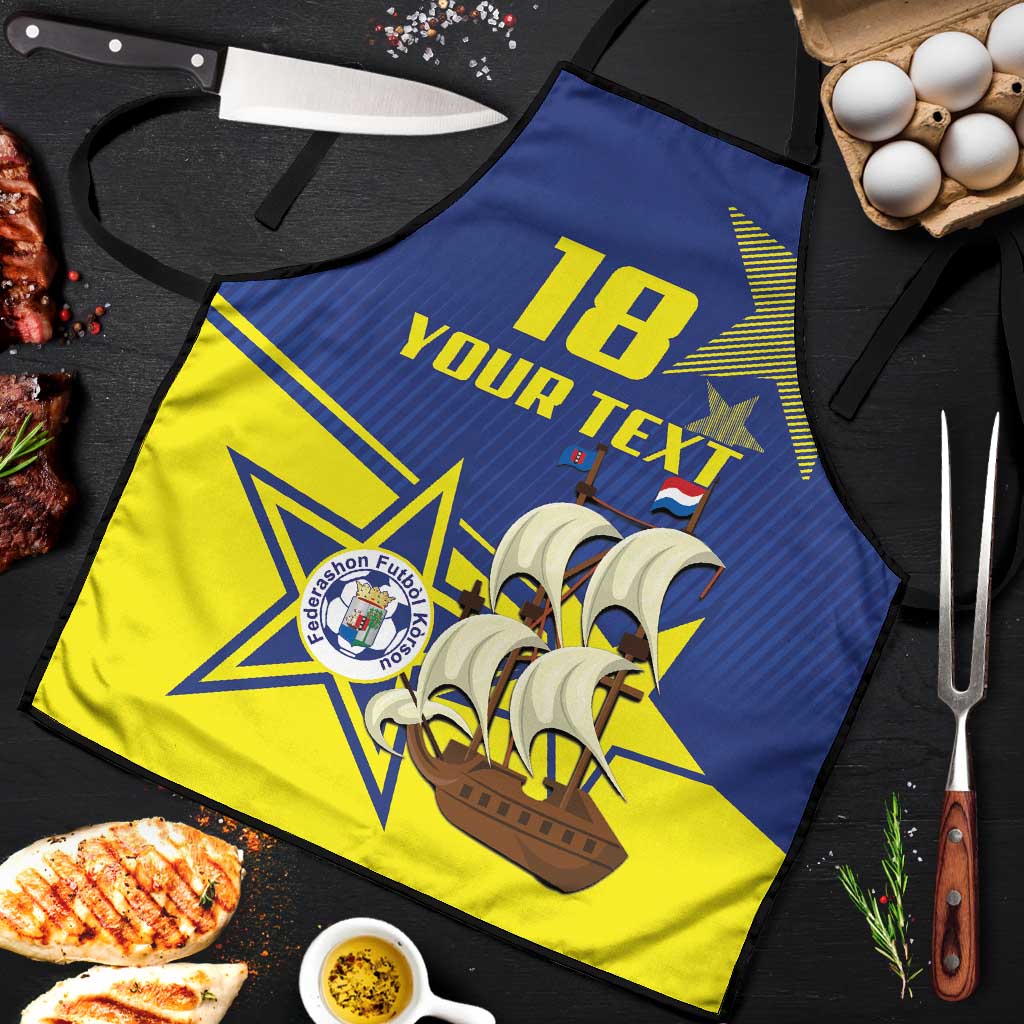 Curacao Football Pride Custom Apron La Familia Azul Go Champions - Wonder Print Shop