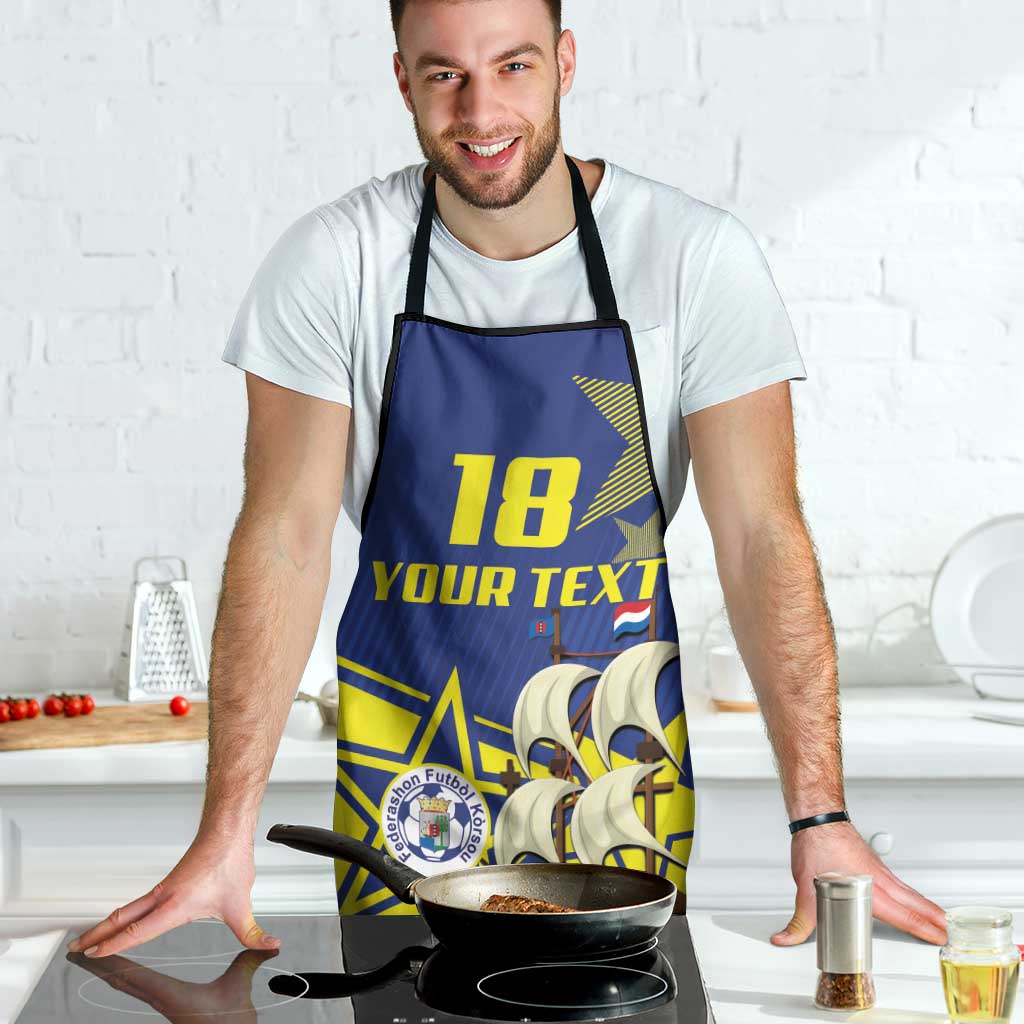 Curacao Football Pride Custom Apron La Familia Azul Go Champions - Wonder Print Shop