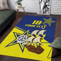 Curacao Football Pride Custom Area Rug La Familia Azul Go Champions - Wonder Print Shop