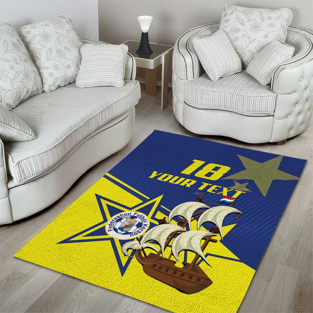 Curacao Football Pride Custom Area Rug La Familia Azul Go Champions - Wonder Print Shop