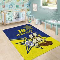 Curacao Football Pride Custom Area Rug La Familia Azul Go Champions - Wonder Print Shop