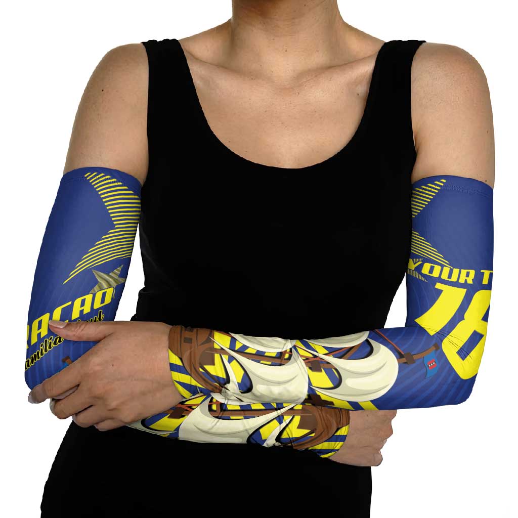 Curacao Football Pride Custom Arm Sleeves La Familia Azul Go Champions - Wonder Print Shop