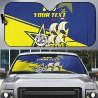 Curacao Football Pride Custom Auto Sun Shade La Familia Azul Go Champions - Wonder Print Shop