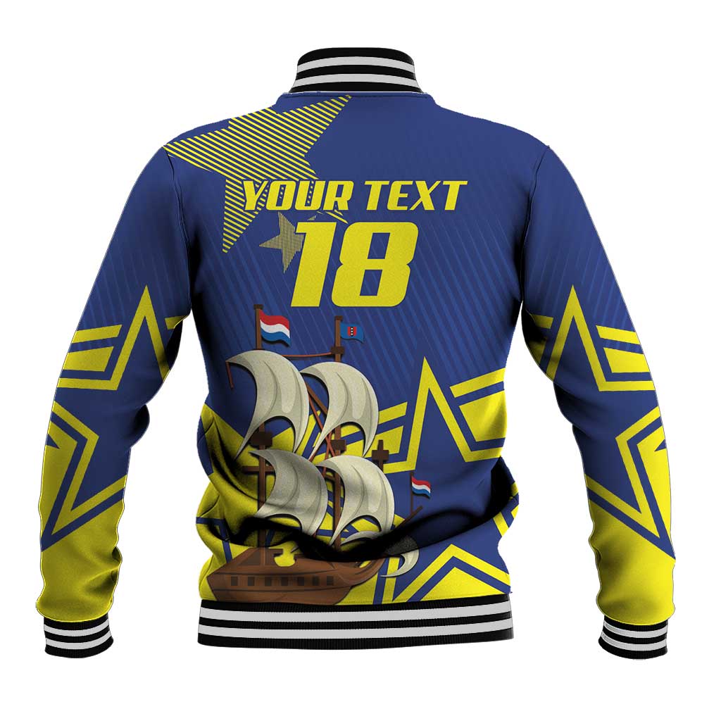 Curacao Football Pride Custom Baseball Jacket La Familia Azul Go Champions - Wonder Print Shop