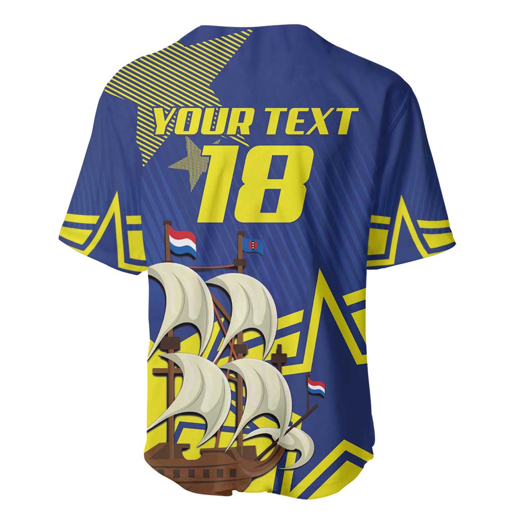 Curacao Football Pride Custom Baseball Jersey La Familia Azul Go Champions - Wonder Print Shop