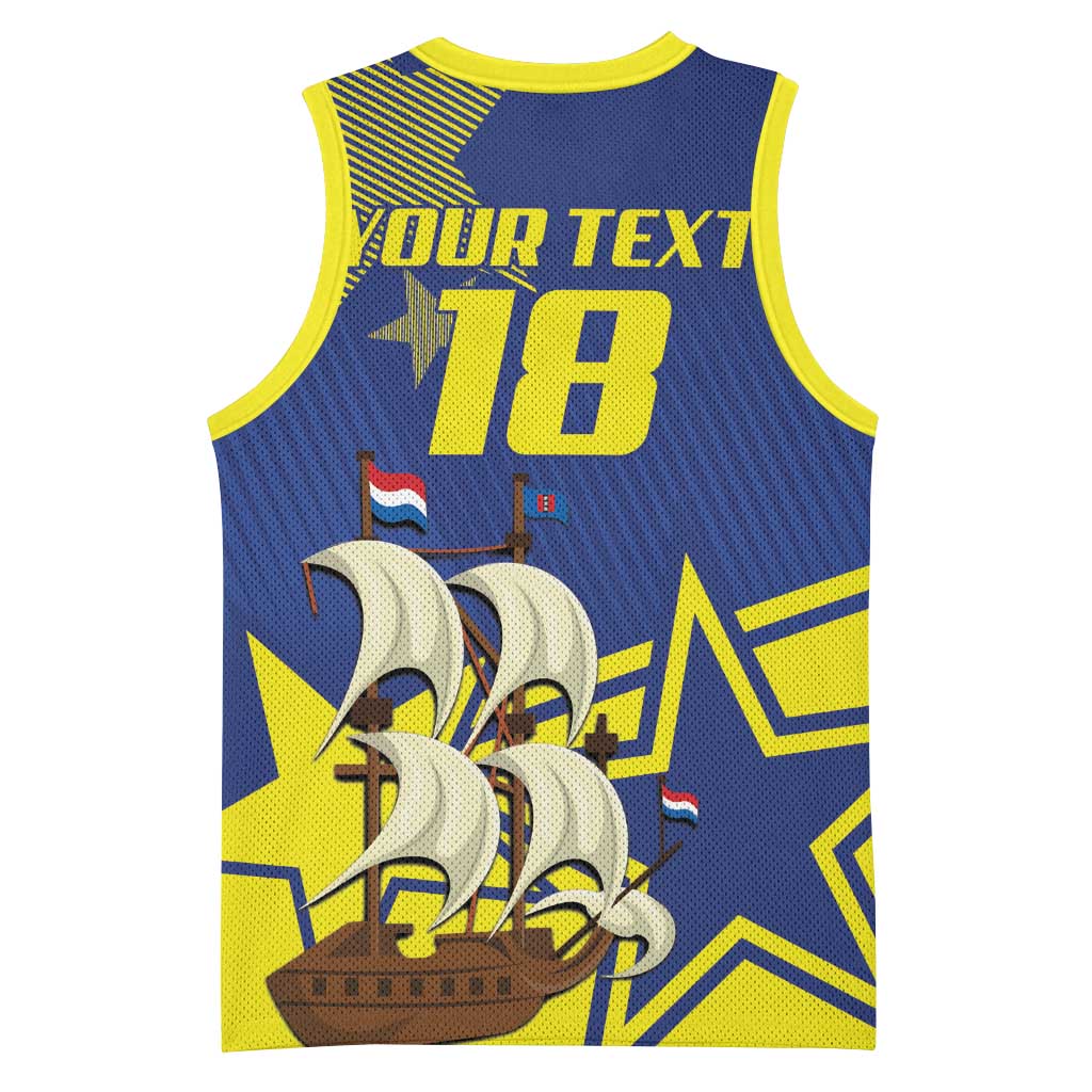 Curacao Football Pride Custom Basketball Jersey La Familia Azul Go Champions - Wonder Print Shop