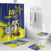 Curacao Football Pride Custom Bathroom Set La Familia Azul Go Champions - Wonder Print Shop