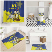 Curacao Football Pride Custom Bathroom Set La Familia Azul Go Champions - Wonder Print Shop