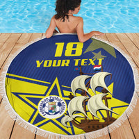 Curacao Football Pride Custom Beach Blanket La Familia Azul Go Champions - Wonder Print Shop
