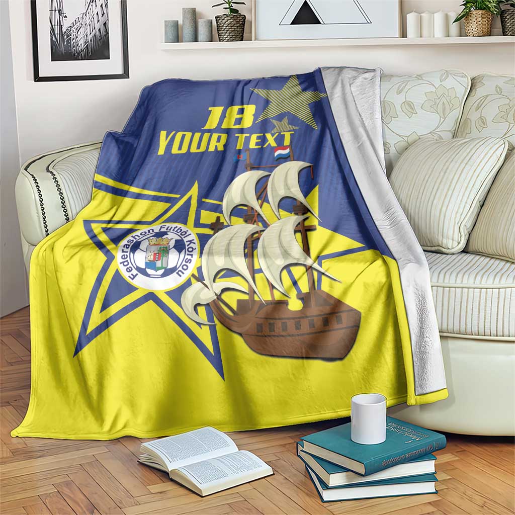 Curacao Football Pride Custom Blanket La Familia Azul Go Champions - Wonder Print Shop