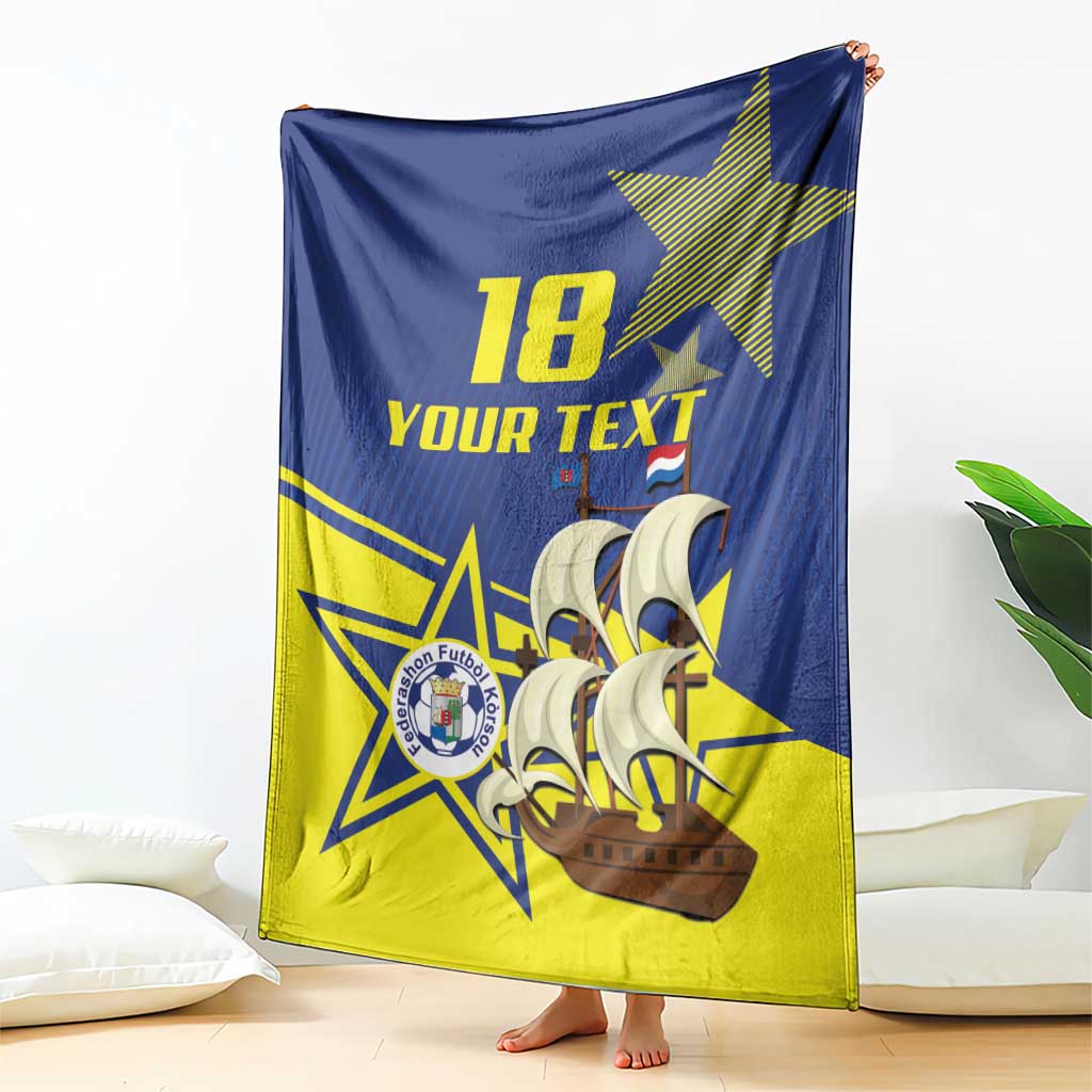 Curacao Football Pride Custom Blanket La Familia Azul Go Champions - Wonder Print Shop